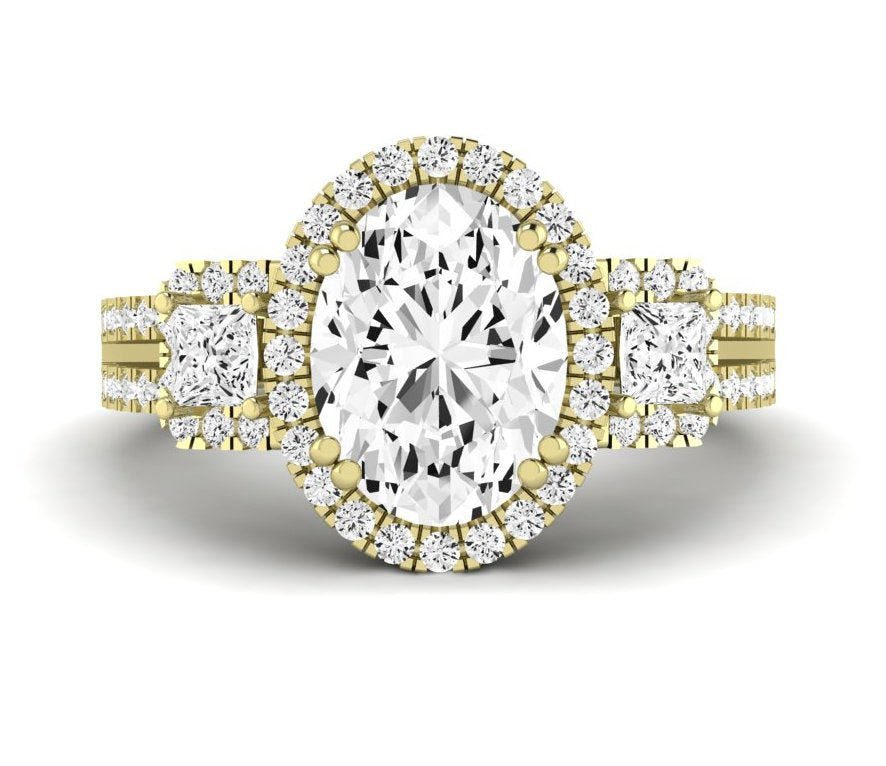 Erica Oval Diamond Engagement Ring (Lab Grown Igi Cert) yellowgold