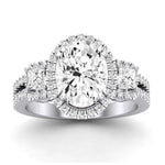 Erica Oval Moissanite Bridal Set whitegold