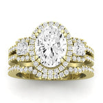 Erica Oval Moissanite Bridal Set yellowgold