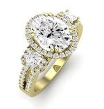 Erica Oval Moissanite Engagement Ring yellowgold