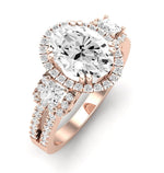 Erica Oval Moissanite Engagement Ring rosegold