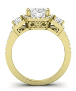 Erica Oval Moissanite Engagement Ring yellowgold