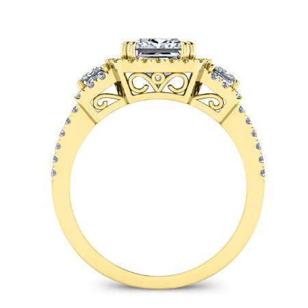 Erica Princess Diamond Bridal Set (Lab Grown Igi Cert) yellowgold