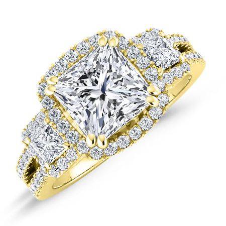 Erica Princess Diamond Bridal Set (Lab Grown Igi Cert) yellowgold