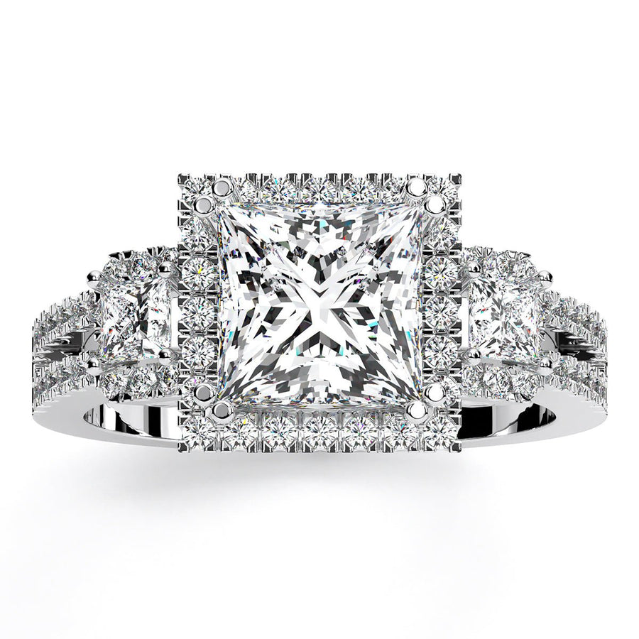 1.00 ct - Erica - Princess Moissanite Engagement Ring