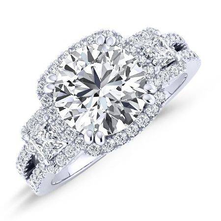 Erica Round Diamond Bridal Set (Lab Grown Igi Cert) whitegold