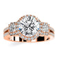 Erica Round Diamond Engagement Ring (Lab Grown Igi Cert) rosegold