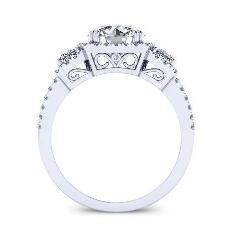 Erica Round Moissanite Bridal Set whitegold