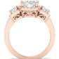 Erica Oval Diamond Engagement Ring (Lab Grown Igi Cert) rosegold