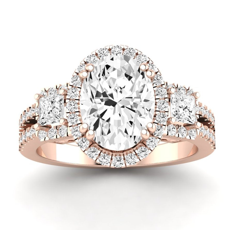 Erica Oval Diamond Engagement Ring (Lab Grown Igi Cert) rosegold