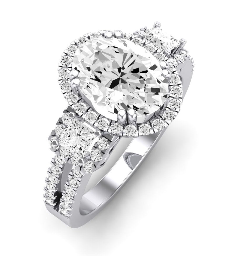 Erica Oval Diamond Engagement Ring (Lab Grown Igi Cert) whitegold