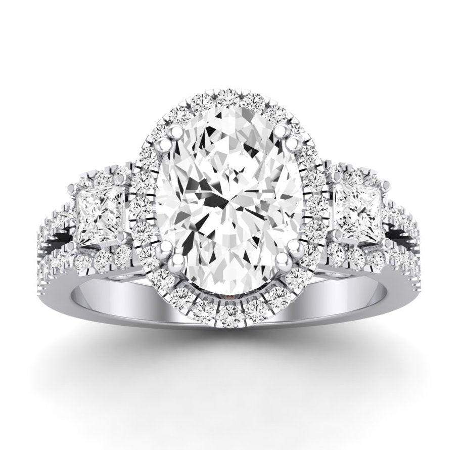 Erica Oval Diamond Engagement Ring (Lab Grown Igi Cert) whitegold