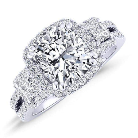 Erica Cushion Diamond Engagement Ring (Lab Grown Igi Cert) whitegold