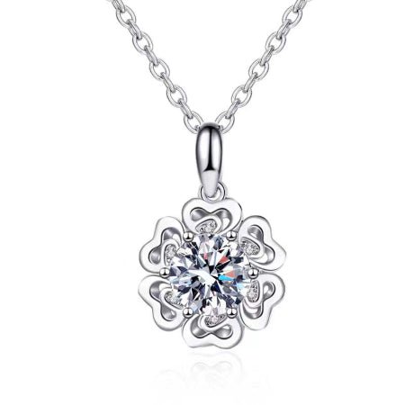 Erin Moissanite Necklace whitegold