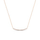 Evergreen Round Bar Diamond Accented Necklace rosegold