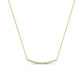 Evergreen Round Bar Moissanite Accented Necklace yellowgold