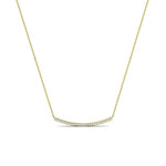 Evergreen Round Bar Moissanite Accented Necklace yellowgold