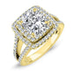 Flora Cushion Diamond Engagement Ring (Lab Grown Igi Cert) yellowgold