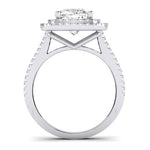 Flora Diamond Matching Band Only (engagement Ring Not Included) For Ring With Cushion Center whitegold