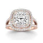 Flora Diamond Matching Band Only (engagement Ring Not Included) For Ring With Cushion Center rosegold