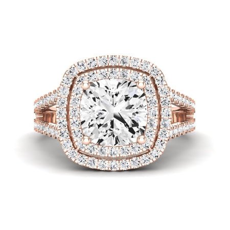 Flora Diamond Matching Band Only (engagement Ring Not Included) For Ring With Cushion Center rosegold