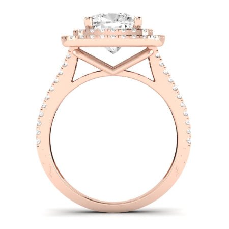 Flora Diamond Matching Band Only (engagement Ring Not Included) For Ring With Cushion Center rosegold