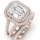 Flora Diamond Matching Band Only (engagement Ring Not Included) For Ring With Emerald Center rosegold