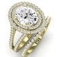 Flora Diamond Matching Band Only (engagement Ring Not Included) For Ring With Oval Center yellowgold