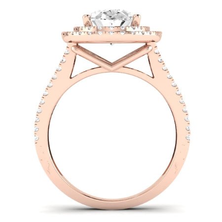 Flora Diamond Matching Band Only (engagement Ring Not Included) For Ring With Oval Center rosegold