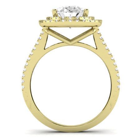 Flora Diamond Matching Band Only (engagement Ring Not Included) For Ring With Oval Center yellowgold