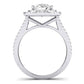 Flora Diamond Matching Band Only (engagement Ring Not Included) For Ring With Oval Center whitegold