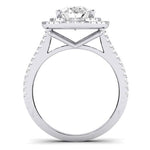 Flora Diamond Matching Band Only (engagement Ring Not Included) For Ring With Oval Center whitegold
