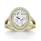 Flora Diamond Matching Band Only (engagement Ring Not Included) For Ring With Oval Center yellowgold