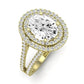 Flora Diamond Matching Band Only (engagement Ring Not Included) For Ring With Oval Center yellowgold