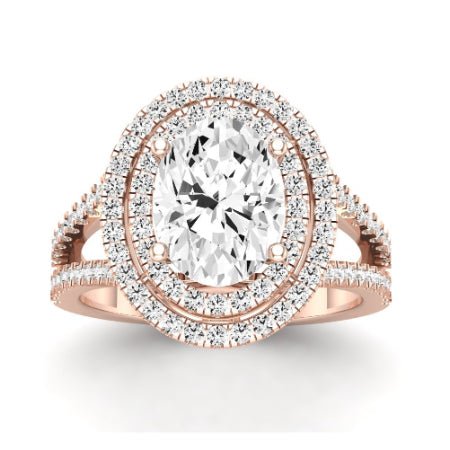 Flora Diamond Matching Band Only (engagement Ring Not Included) For Ring With Oval Center rosegold