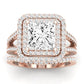 Flora Diamond Matching Band Only (engagement Ring Not Included) For Ring With Princess Center rosegold