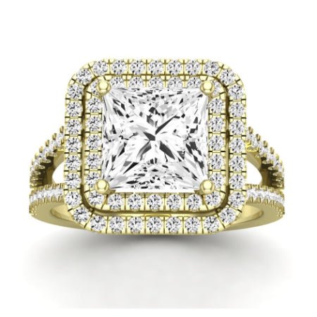 Flora Diamond Matching Band Only (engagement Ring Not Included) For Ring With Princess Center yellowgold