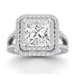 Flora Diamond Matching Band Only (engagement Ring Not Included) For Ring With Princess Center whitegold