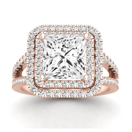 Flora Diamond Matching Band Only (engagement Ring Not Included) For Ring With Princess Center rosegold