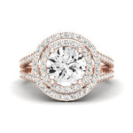 Flora Diamond Matching Band Only (engagement Ring Not Included) For Ring With Round Center rosegold