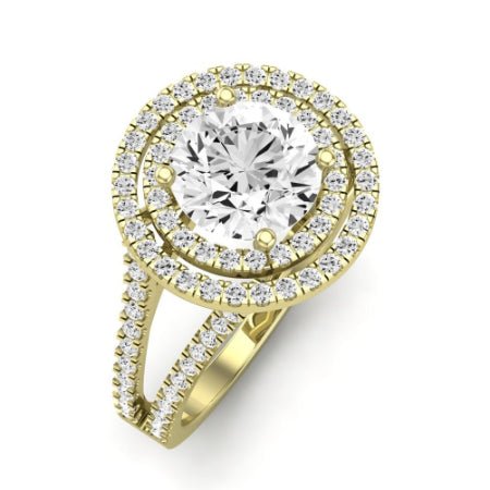 Flora Diamond Matching Band Only (engagement Ring Not Included) For Ring With Round Center yellowgold