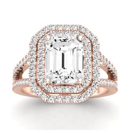 Flora Emerald Diamond Bridal Set (Lab Grown Igi Cert) rosegold