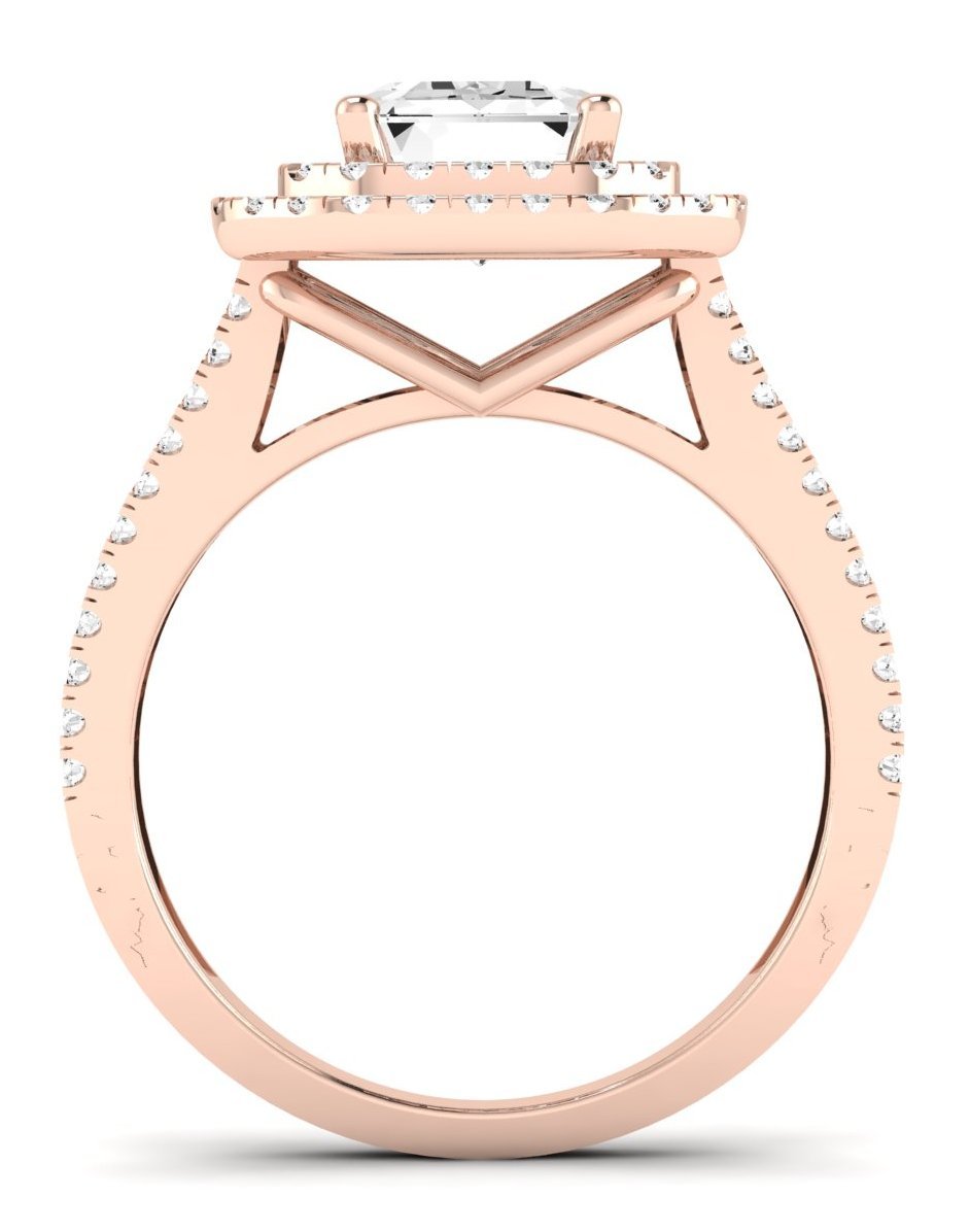 Flora Emerald Diamond Engagement Ring (Lab Grown Igi Cert) rosegold