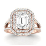 Flora Emerald Diamond Bridal Set (Lab Grown Igi Cert) rosegold