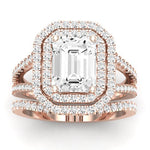 Flora Emerald Diamond Bridal Set (Lab Grown Igi Cert) rosegold