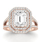 Flora Emerald Diamond Engagement Ring (Lab Grown Igi Cert) rosegold