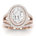 Flora Oval Diamond Bridal Set (Lab Grown Igi Cert) rosegold