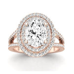 Flora Oval Diamond Bridal Set (Lab Grown Igi Cert) rosegold