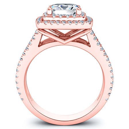 Flora Princess Diamond Engagement Ring (Lab Grown Igi Cert) rosegold