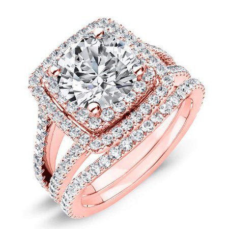Flora Round Diamond Bridal Set (Lab Grown Igi Cert) rosegold